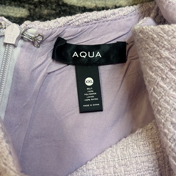 Aqua Blush Pink Textured Mini Dress - Picture 3 of 6